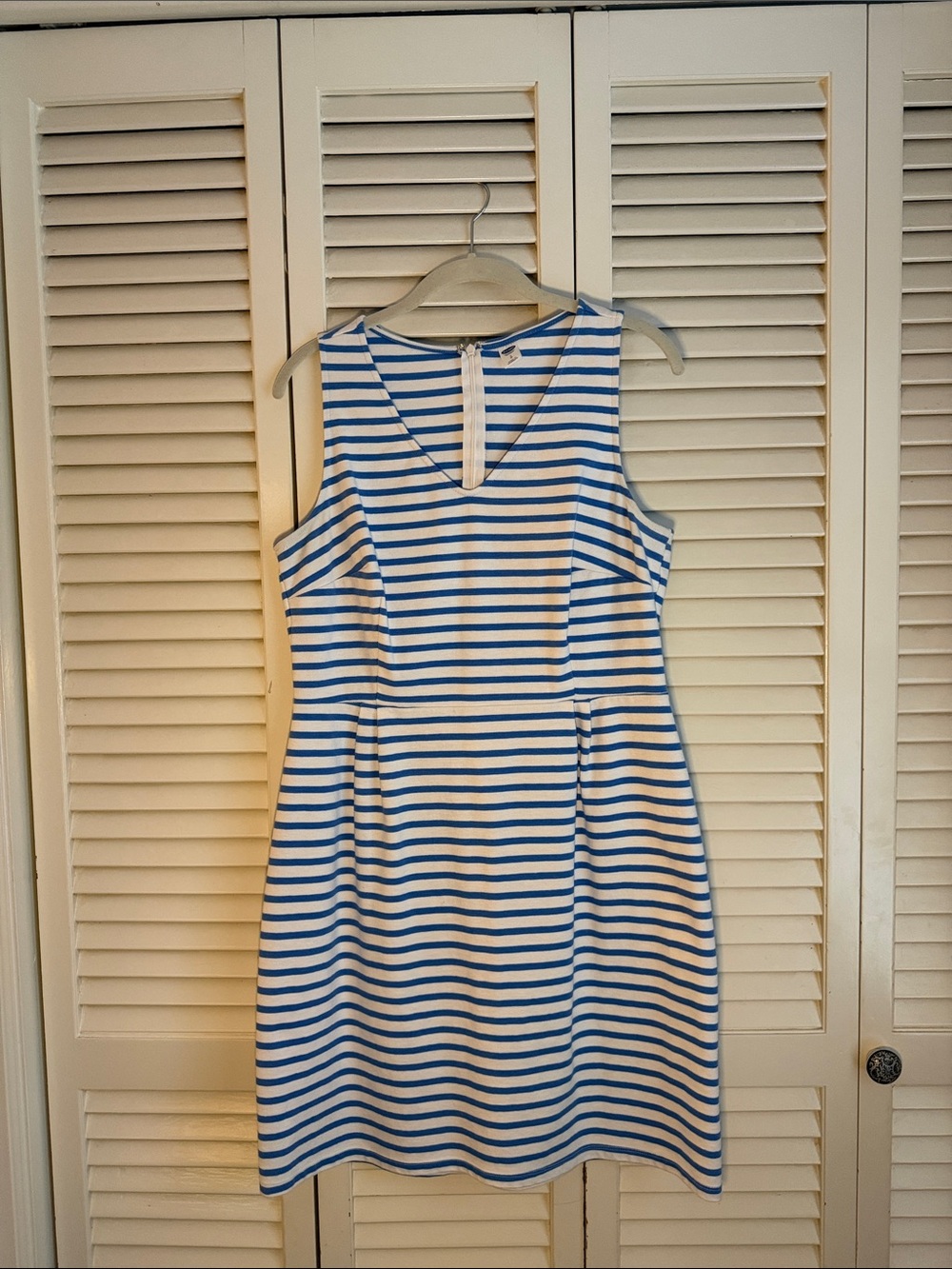 Old Navy Sleeveless Blue and White Striped Cotton Dress